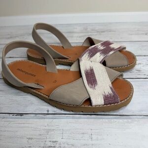 Stylish Beige and Purple Sandals